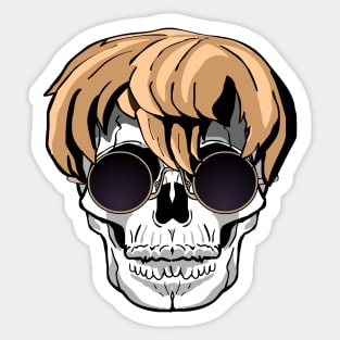 Stylish blonde skull Sticker